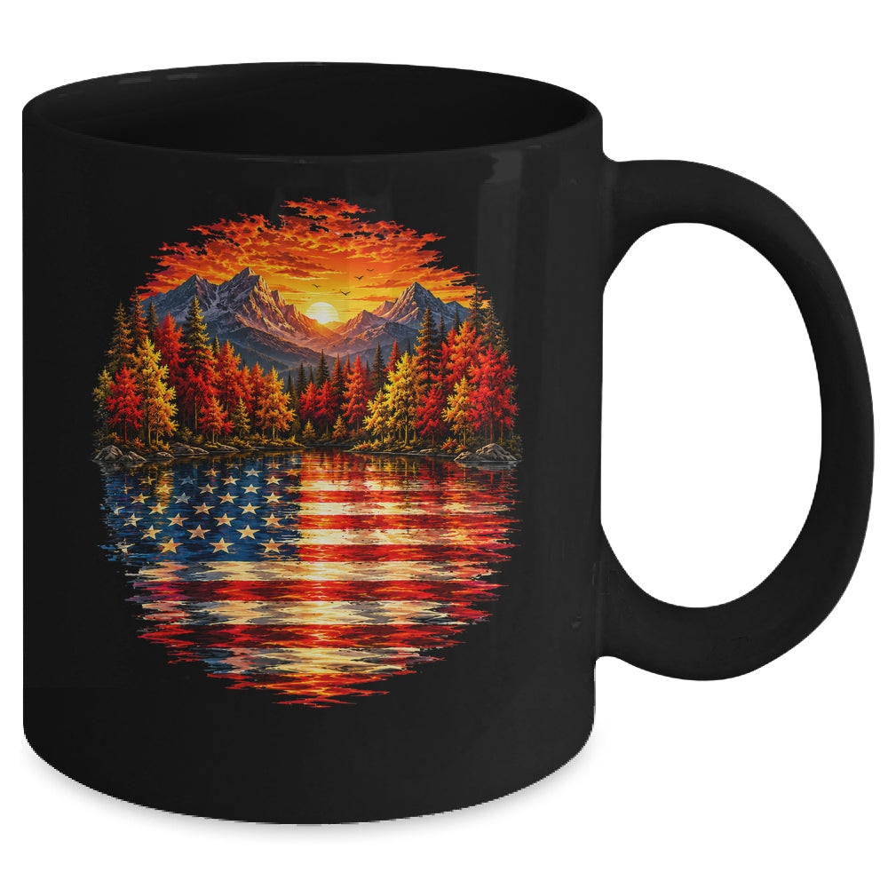 Vintage Nature Lake Reflection Forest Trees Outdoor Wildlife Mug | siriusteestore