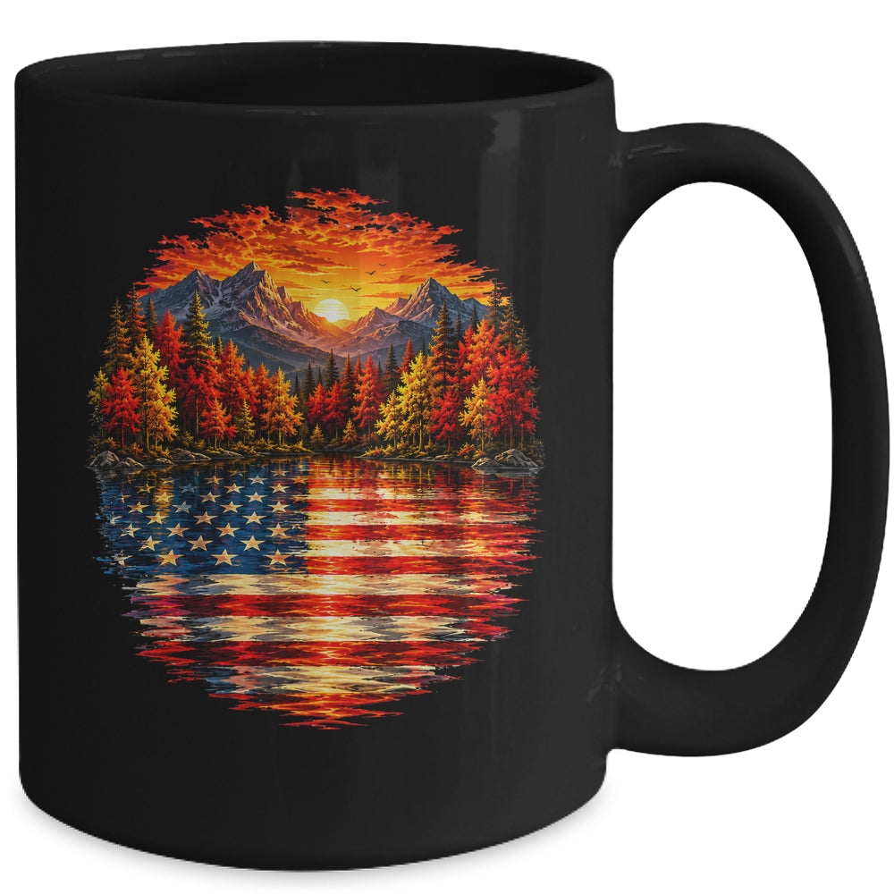Vintage Nature Lake Reflection Forest Trees Outdoor Wildlife Mug | siriusteestore
