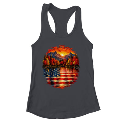Vintage Nature Lake Reflection Forest Trees Outdoor Wildlife Shirt & Tank Top | siriusteestore