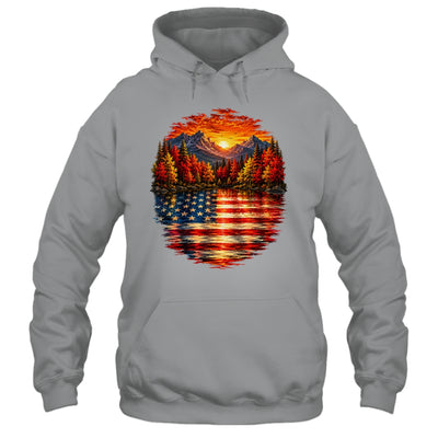 Vintage Nature Lake Reflection Forest Trees Outdoor Wildlife Shirt & Tank Top | siriusteestore