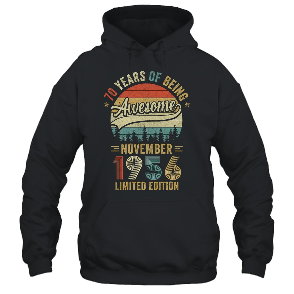 Vintage November 1956 70 Years Old 70th Birthday Men Women Shirt & Hoodie | siriusteestore