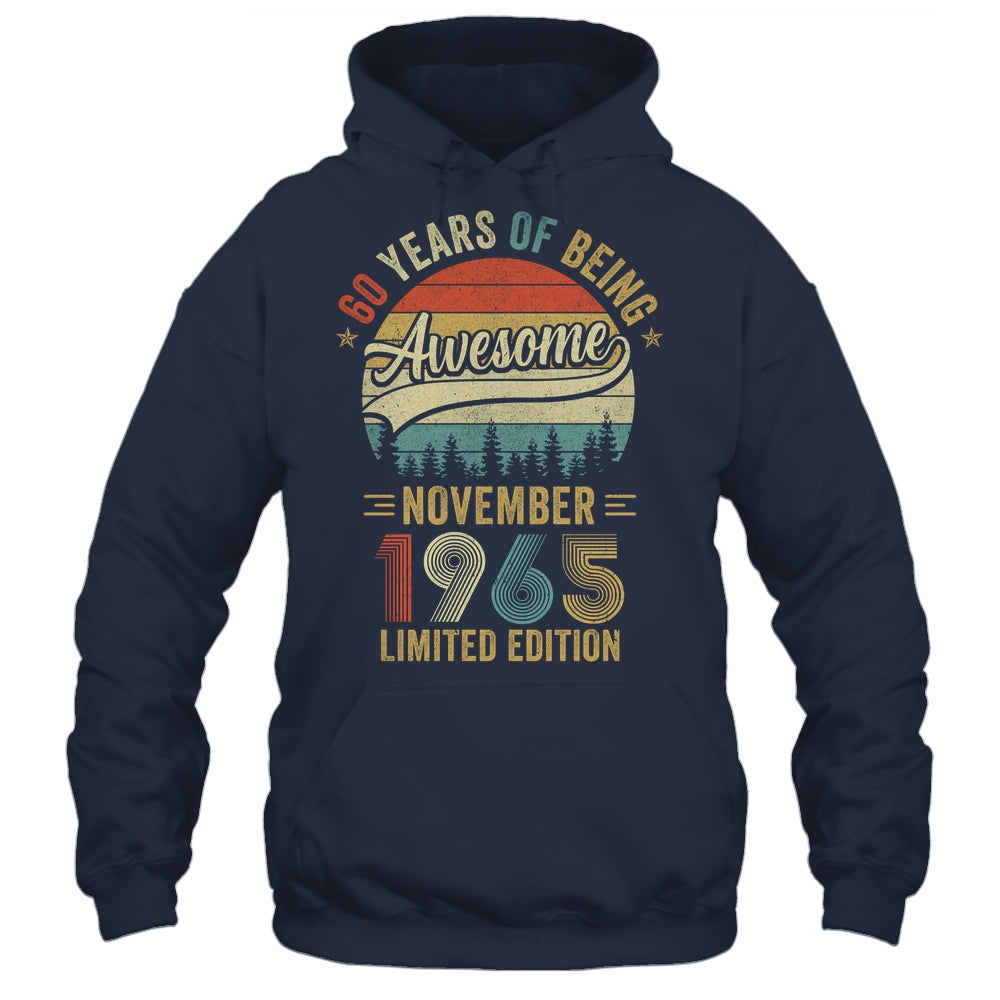 Vintage November 1965 60 Year Old 60th Birthday Men Women Shirt & Hoodie | siriusteestore
