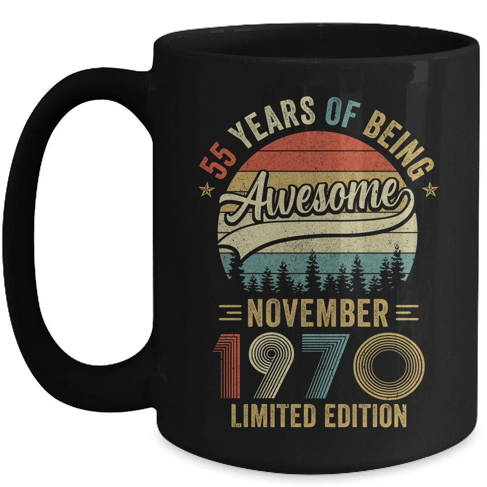 Vintage November 1970 55 Year Old 55th Birthday Men Women Mug | siriusteestore