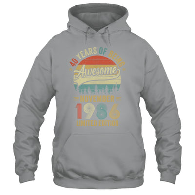 Vintage November 1986 40 Years Old 40th Birthday Men Women Shirt & Hoodie | siriusteestore