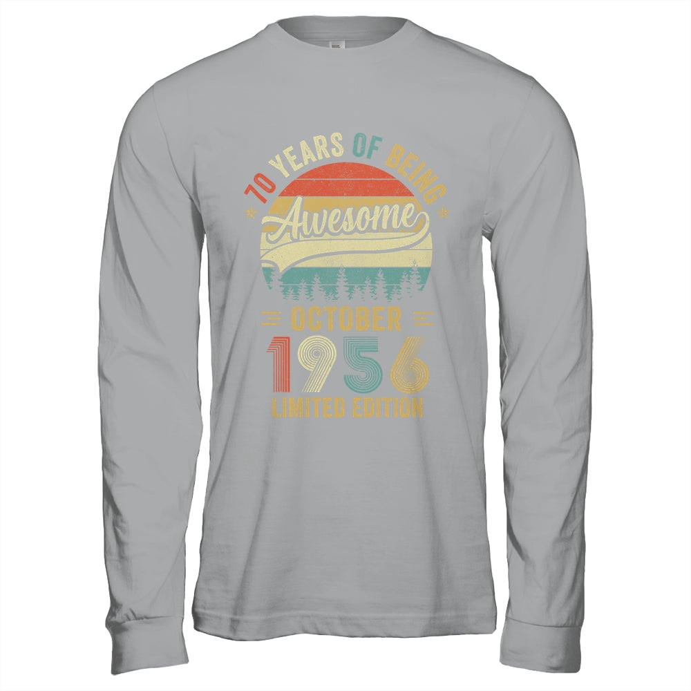 Vintage October 1956 70 Years Old 70th Birthday Men Women Shirt & Hoodie | siriusteestore