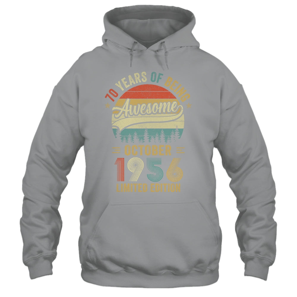 Vintage October 1956 70 Years Old 70th Birthday Men Women Shirt & Hoodie | siriusteestore
