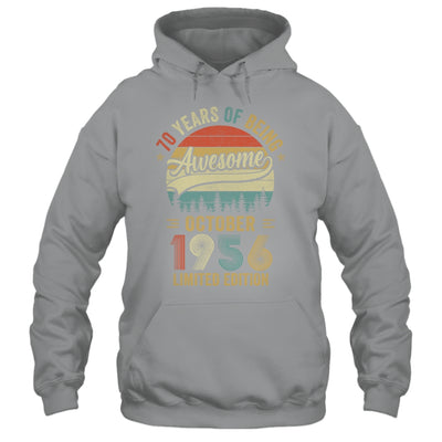 Vintage October 1956 70 Years Old 70th Birthday Men Women Shirt & Hoodie | siriusteestore