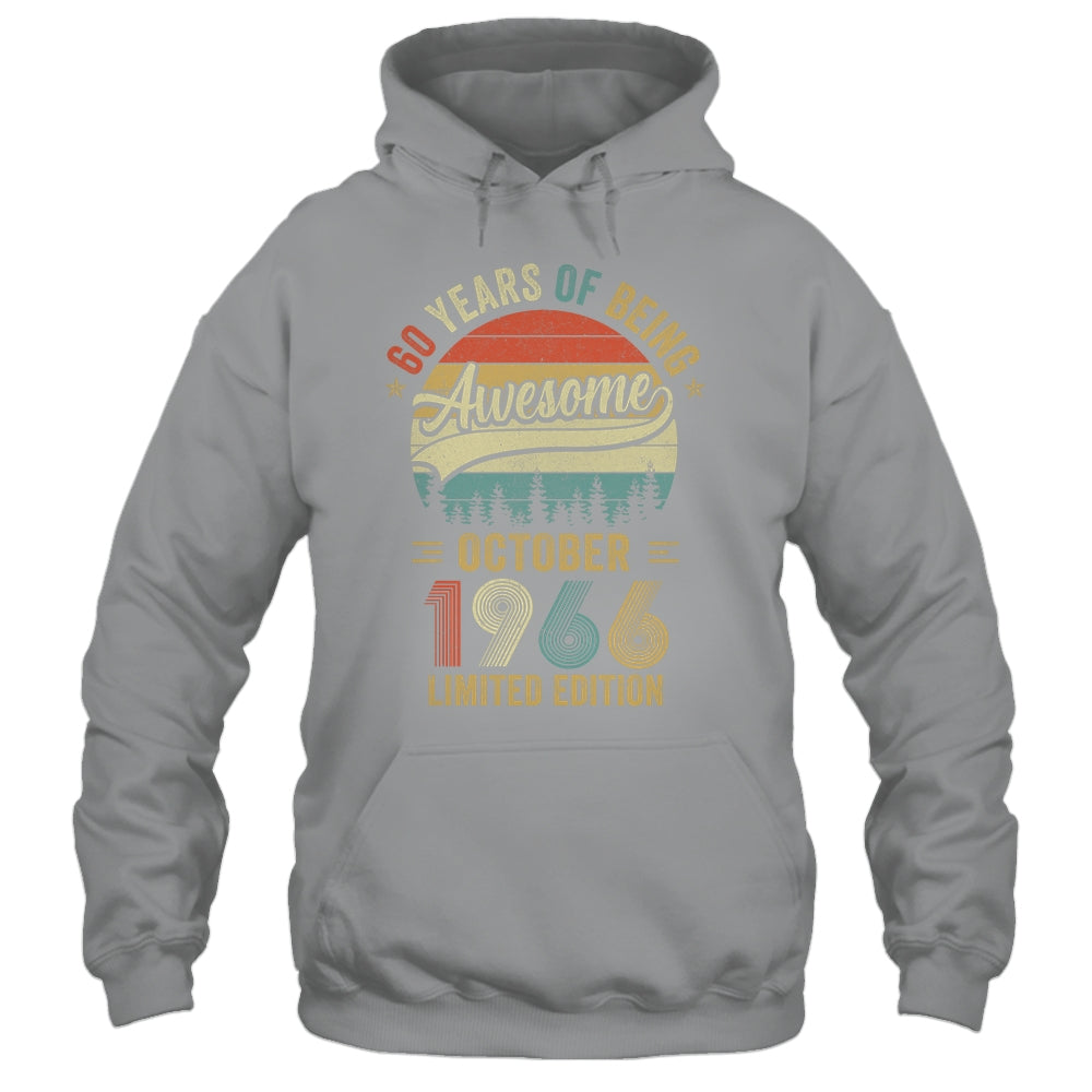 Vintage October 1966 60 Years Old 60th Birthday Men Women Shirt & Hoodie | siriusteestore