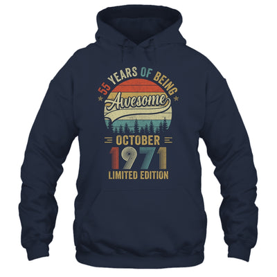 Vintage October 1971 55 Years Old 55th Birthday Men Women Shirt & Hoodie | siriusteestore