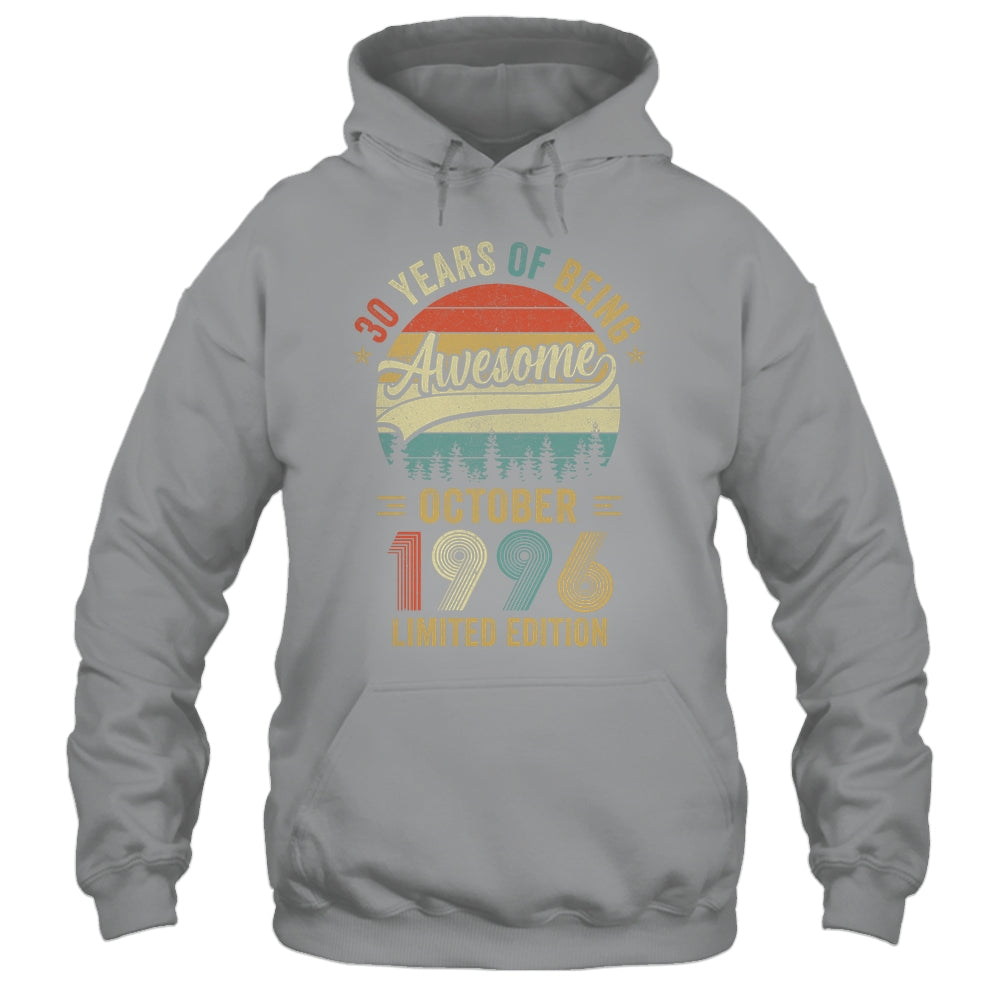 Vintage October 1996 30 Years Old 30th Birthday Men Women Shirt & Hoodie | siriusteestore