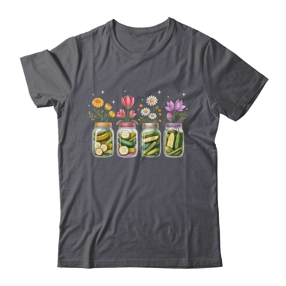 Vintage Pickles Wildflower Canning Season Pickle Jar Lovers Shirt & Tank Top | siriusteestore