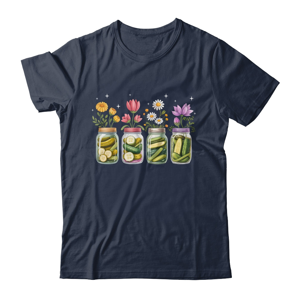 Vintage Pickles Wildflower Canning Season Pickle Jar Lovers Shirt & Tank Top | siriusteestore