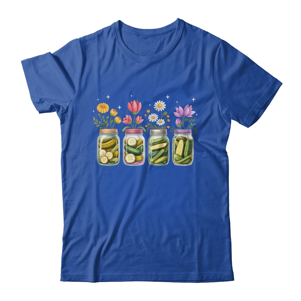 Vintage Pickles Wildflower Canning Season Pickle Jar Lovers Shirt & Tank Top | siriusteestore