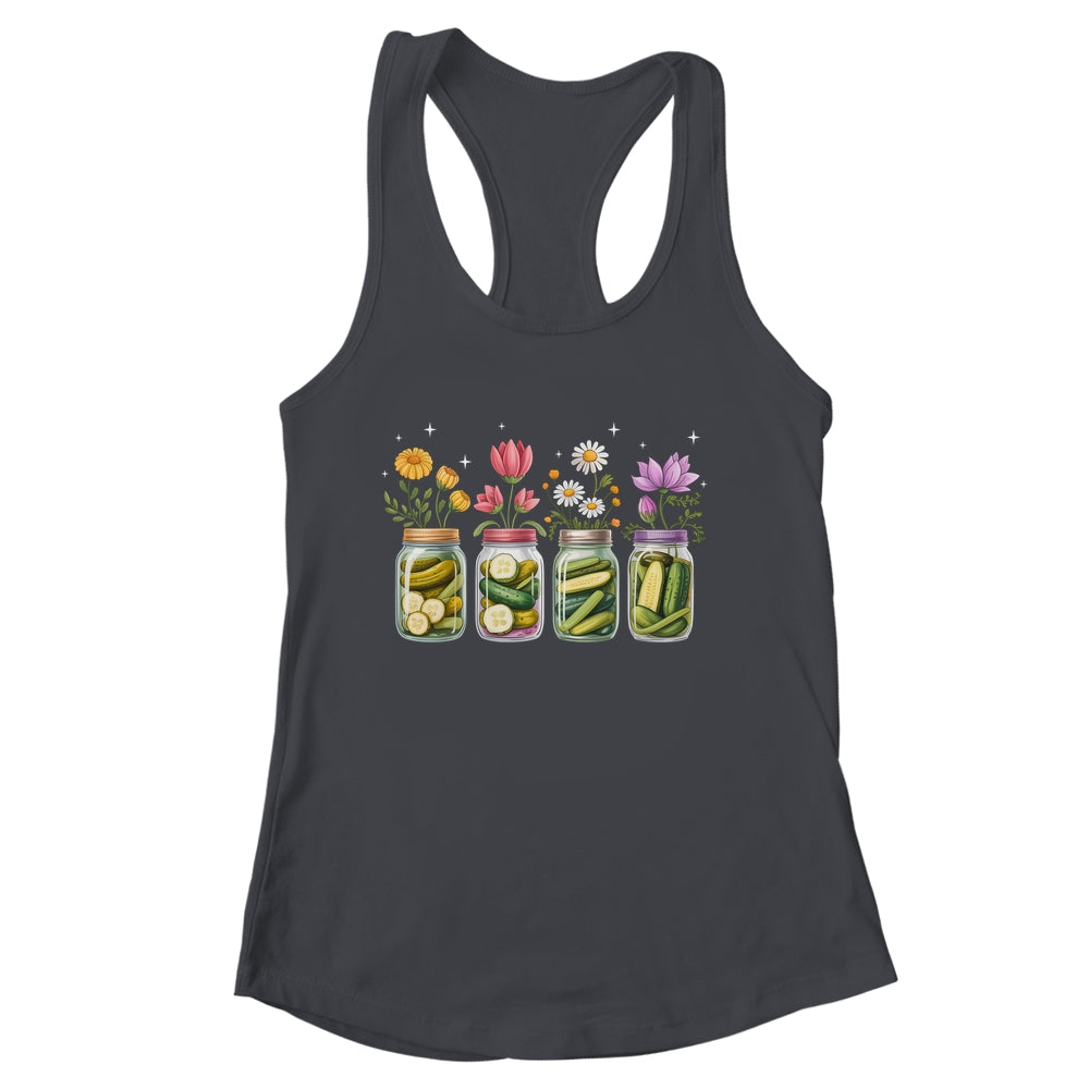 Vintage Pickles Wildflower Canning Season Pickle Jar Lovers Shirt & Tank Top | siriusteestore