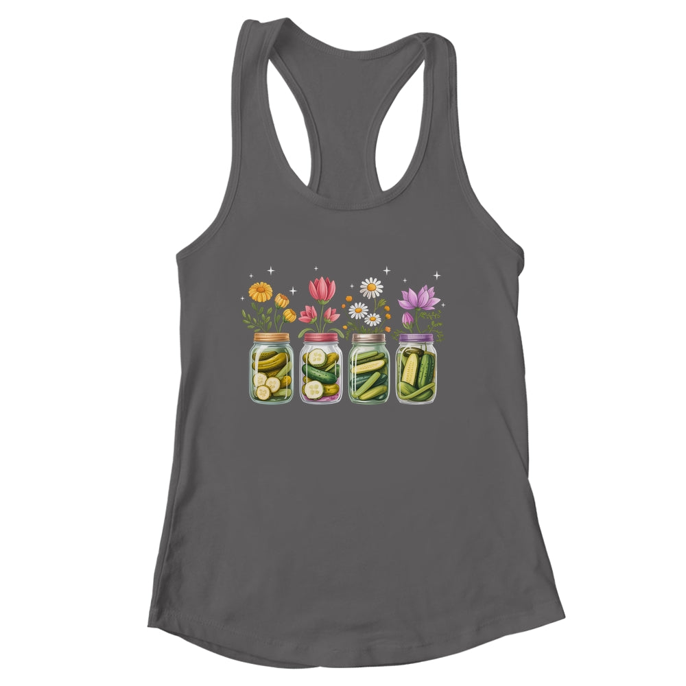 Vintage Pickles Wildflower Canning Season Pickle Jar Lovers Shirt & Tank Top | siriusteestore