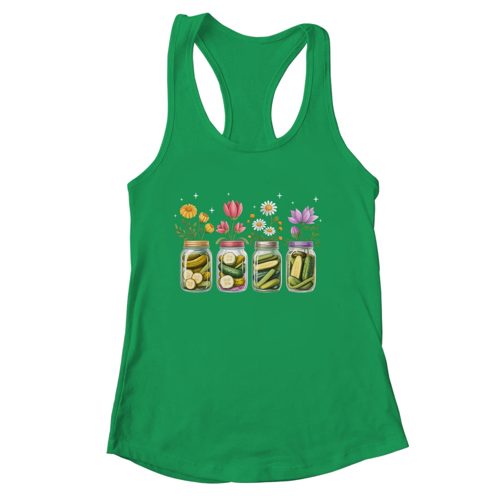 Vintage Pickles Wildflower Canning Season Pickle Jar Lovers Shirt & Tank Top | siriusteestore