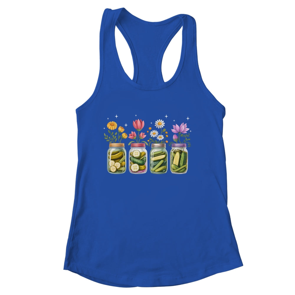 Vintage Pickles Wildflower Canning Season Pickle Jar Lovers Shirt & Tank Top | siriusteestore