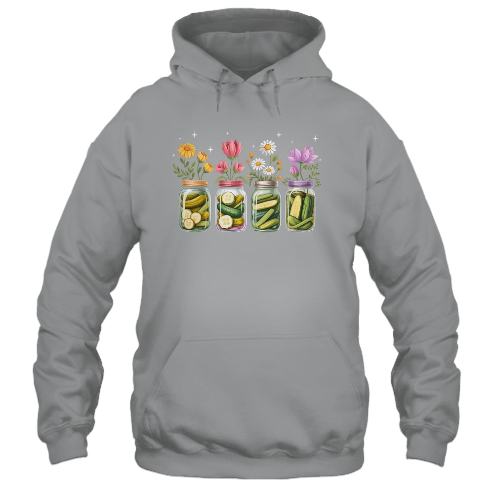 Vintage Pickles Wildflower Canning Season Pickle Jar Lovers Shirt & Tank Top | siriusteestore