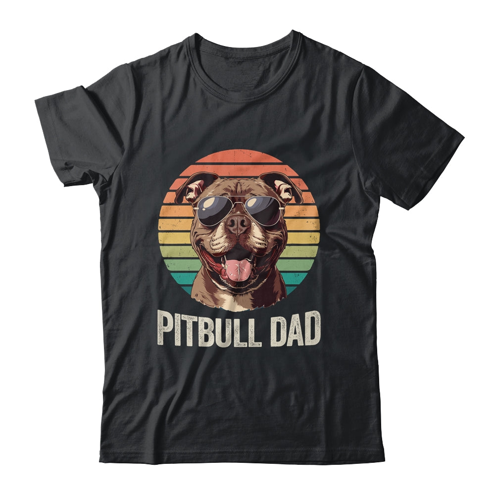 Vintage Pitbull Dad For Fathers Day Dog Lover Funny Shirt & Hoodie | siriusteestore