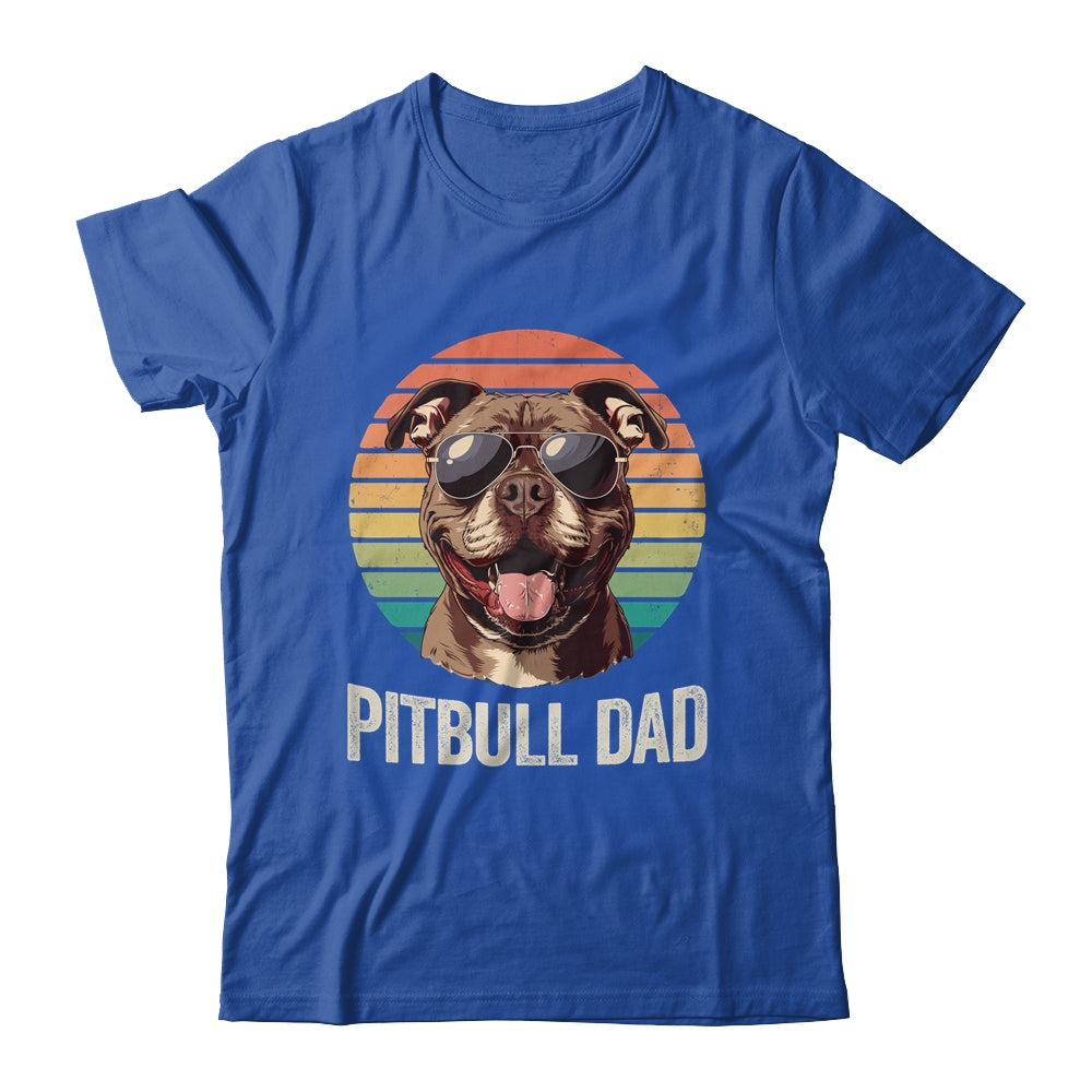 Vintage Pitbull Dad For Fathers Day Dog Lover Funny Shirt & Hoodie | siriusteestore