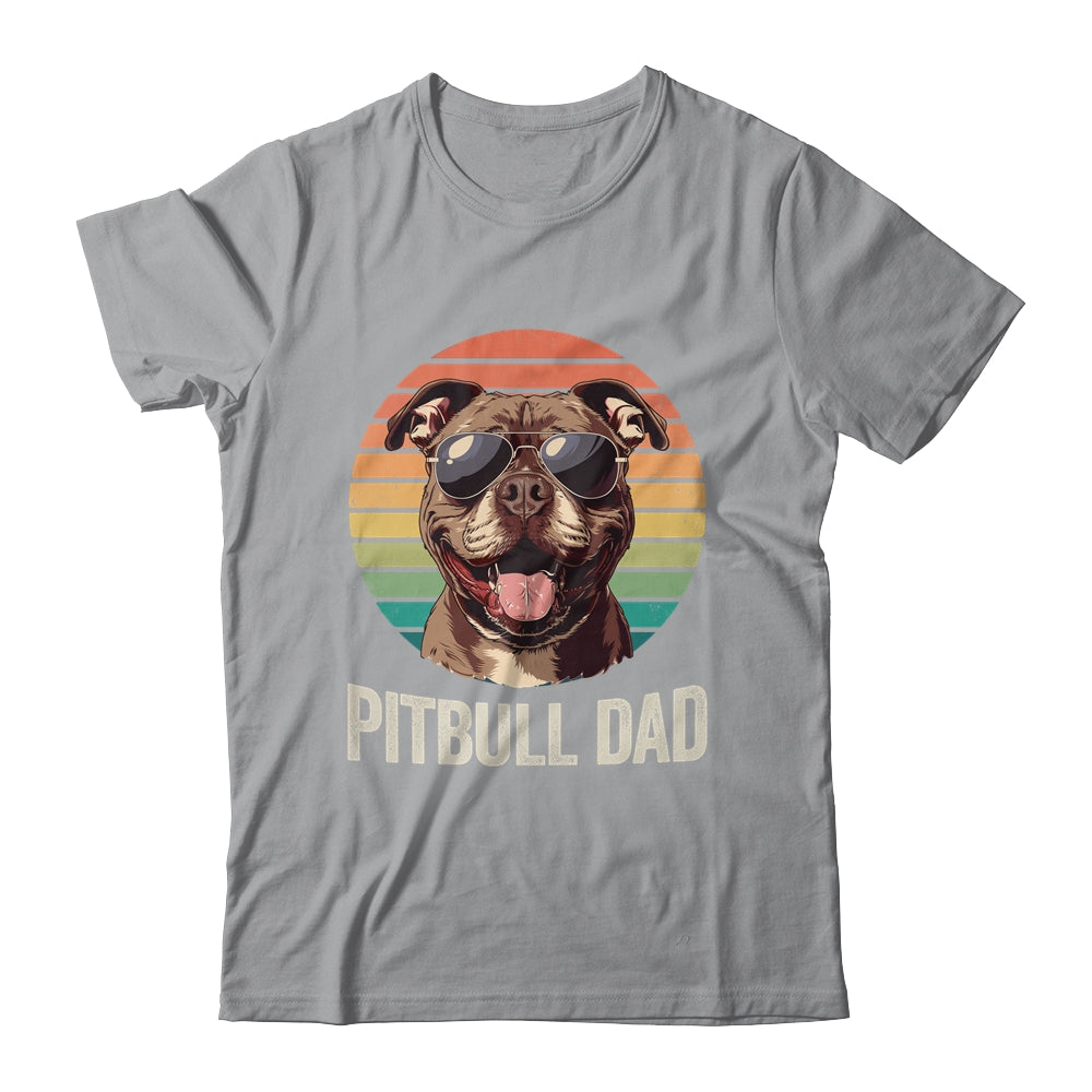 Vintage Pitbull Dad For Fathers Day Dog Lover Funny Shirt & Hoodie | siriusteestore