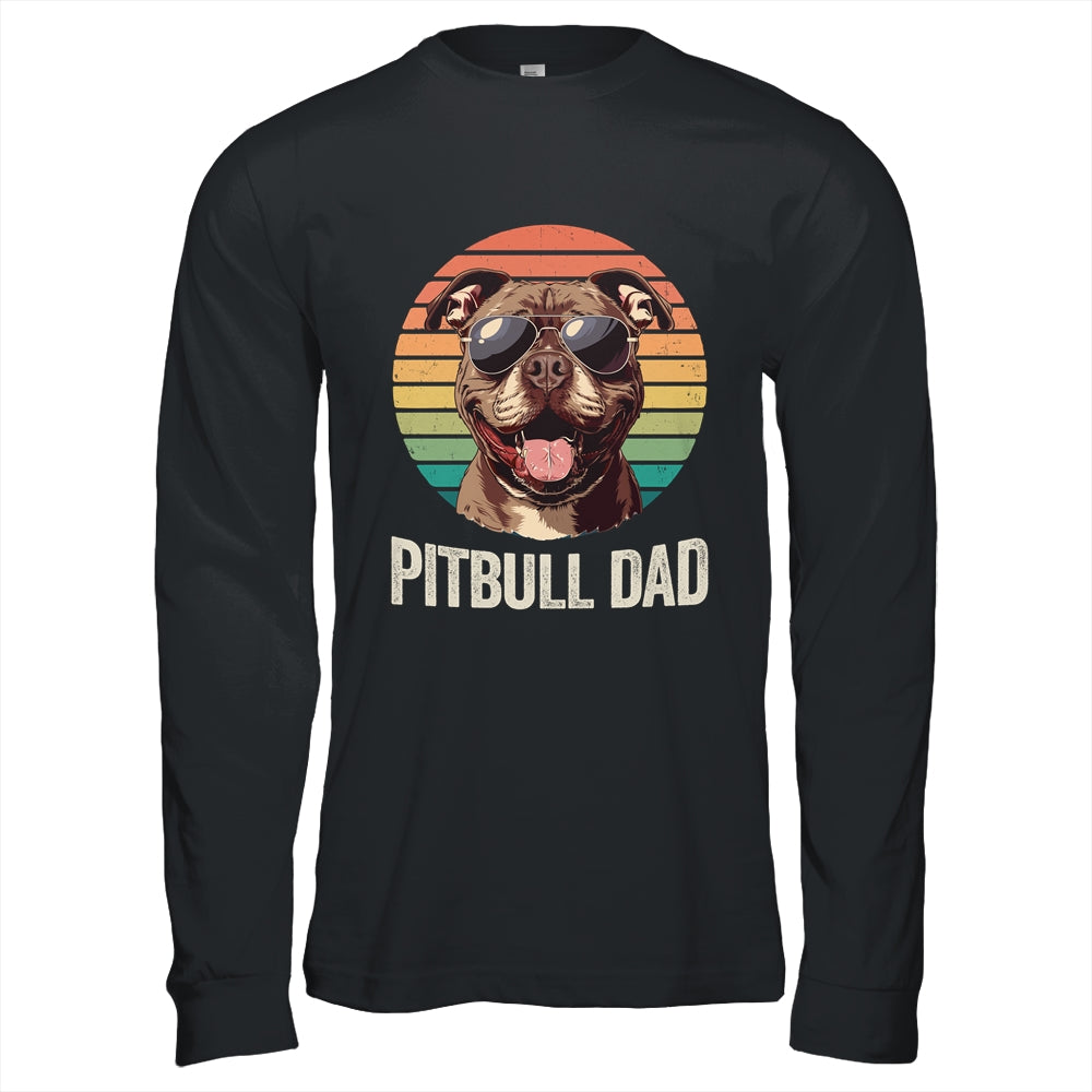 Vintage Pitbull Dad For Fathers Day Dog Lover Funny Shirt & Hoodie | siriusteestore