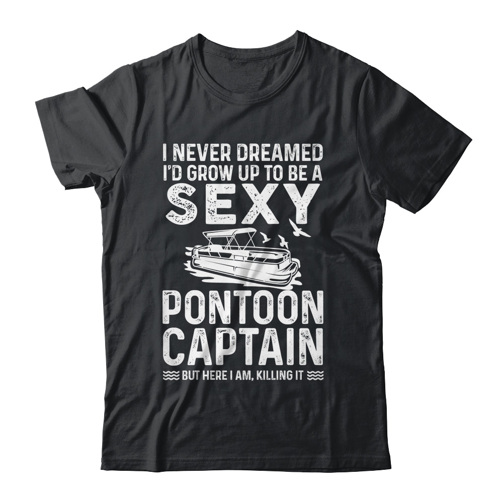 Vintage Pontoon Captain For Men Women Funny Pontoon Queen Shirt & Tank Top | siriusteestore