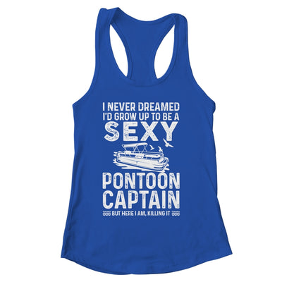Vintage Pontoon Captain For Men Women Funny Pontoon Queen Shirt & Tank Top | siriusteestore