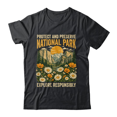 Vintage Protect And Preserve National Parks Sunset Floral Shirt & Tank Top | siriusteestore
