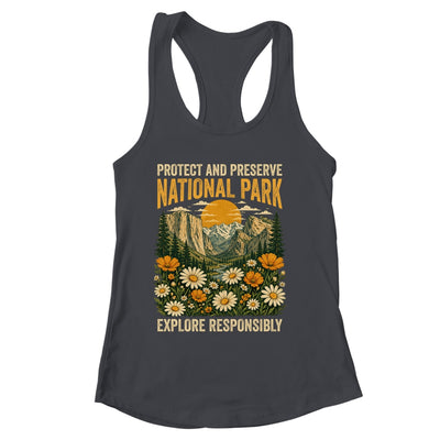 Vintage Protect And Preserve National Parks Sunset Floral Shirt & Tank Top | siriusteestore