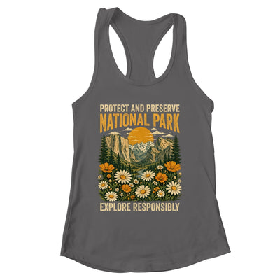 Vintage Protect And Preserve National Parks Sunset Floral Shirt & Tank Top | siriusteestore