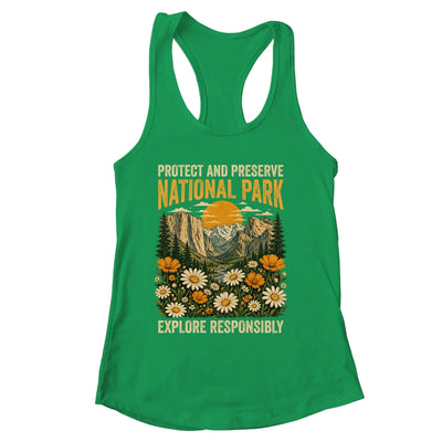 Vintage Protect And Preserve National Parks Sunset Floral Shirt & Tank Top | siriusteestore