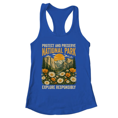 Vintage Protect And Preserve National Parks Sunset Floral Shirt & Tank Top | siriusteestore