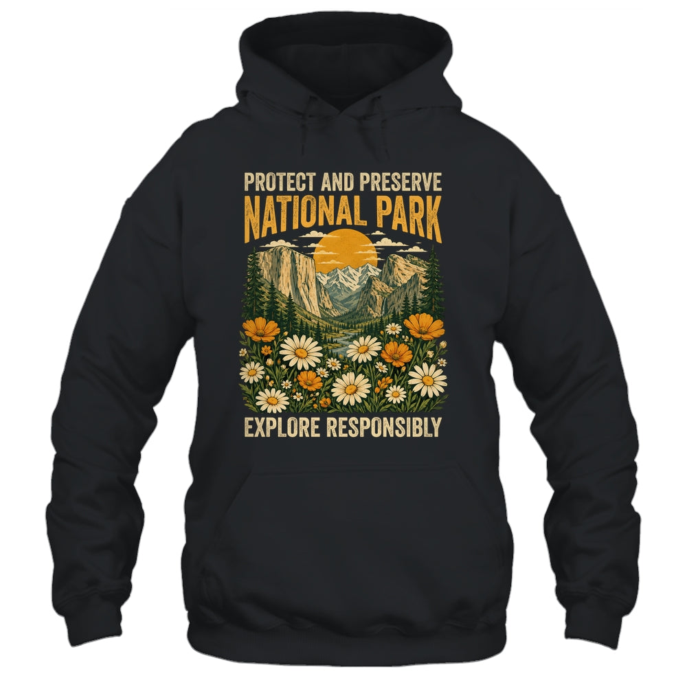 Vintage Protect And Preserve National Parks Sunset Floral Shirt & Tank Top | siriusteestore