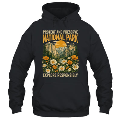 Vintage Protect And Preserve National Parks Sunset Floral Shirt & Tank Top | siriusteestore