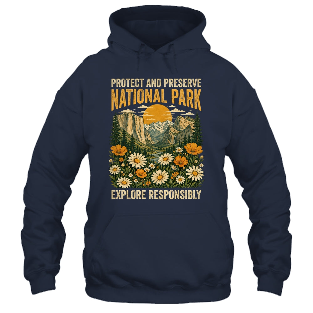 Vintage Protect And Preserve National Parks Sunset Floral Shirt & Tank Top | siriusteestore