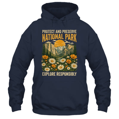 Vintage Protect And Preserve National Parks Sunset Floral Shirt & Tank Top | siriusteestore