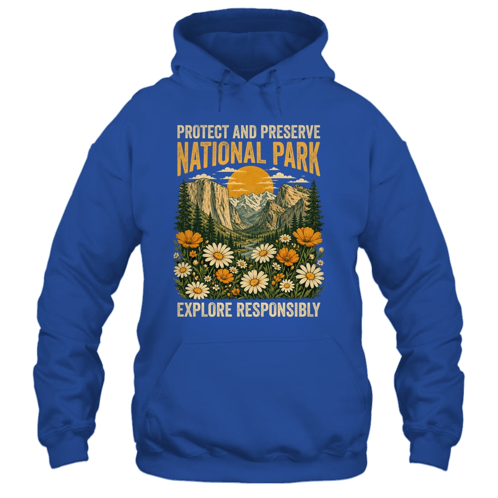 Vintage Protect And Preserve National Parks Sunset Floral Shirt & Tank Top | siriusteestore