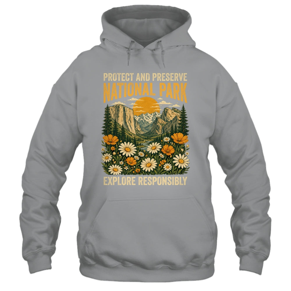 Vintage Protect And Preserve National Parks Sunset Floral Shirt & Tank Top | siriusteestore