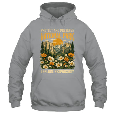 Vintage Protect And Preserve National Parks Sunset Floral Shirt & Tank Top | siriusteestore