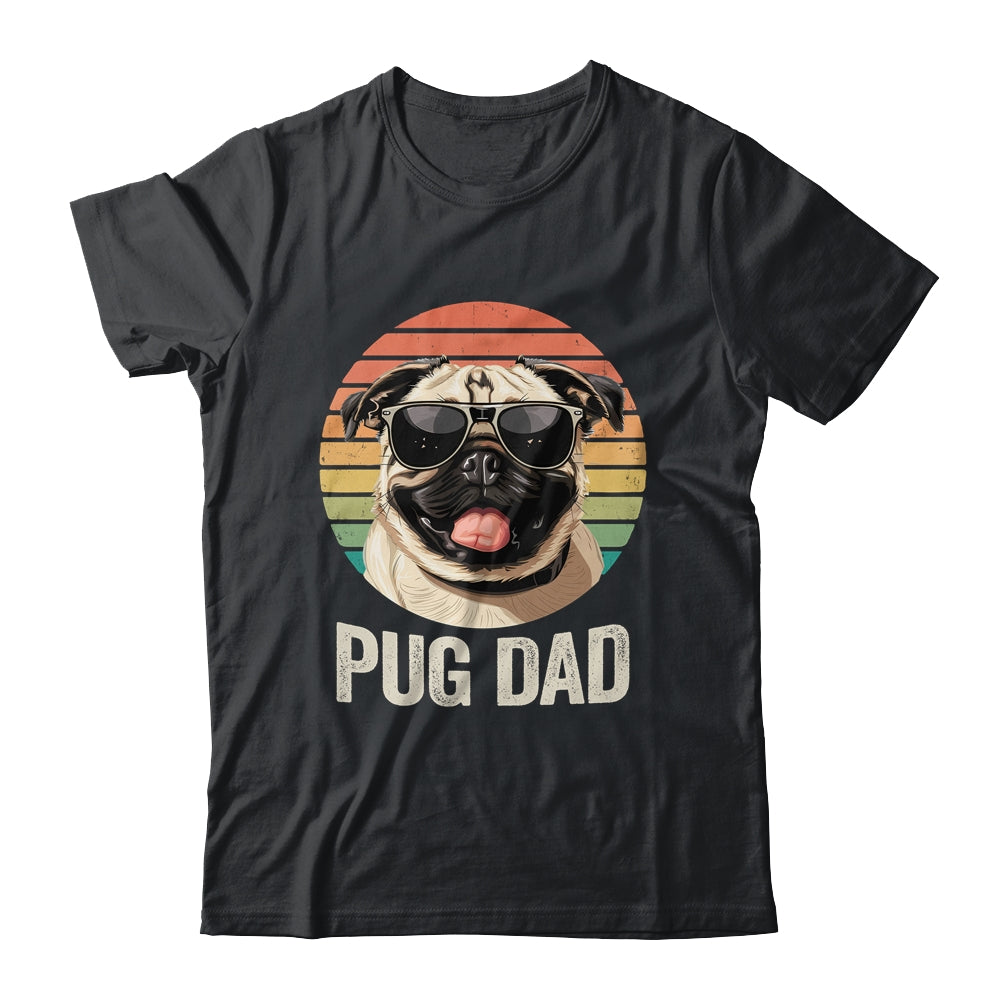 Vintage Pug Dad For Fathers Day Dog Lover Funny Shirt & Hoodie | siriusteestore