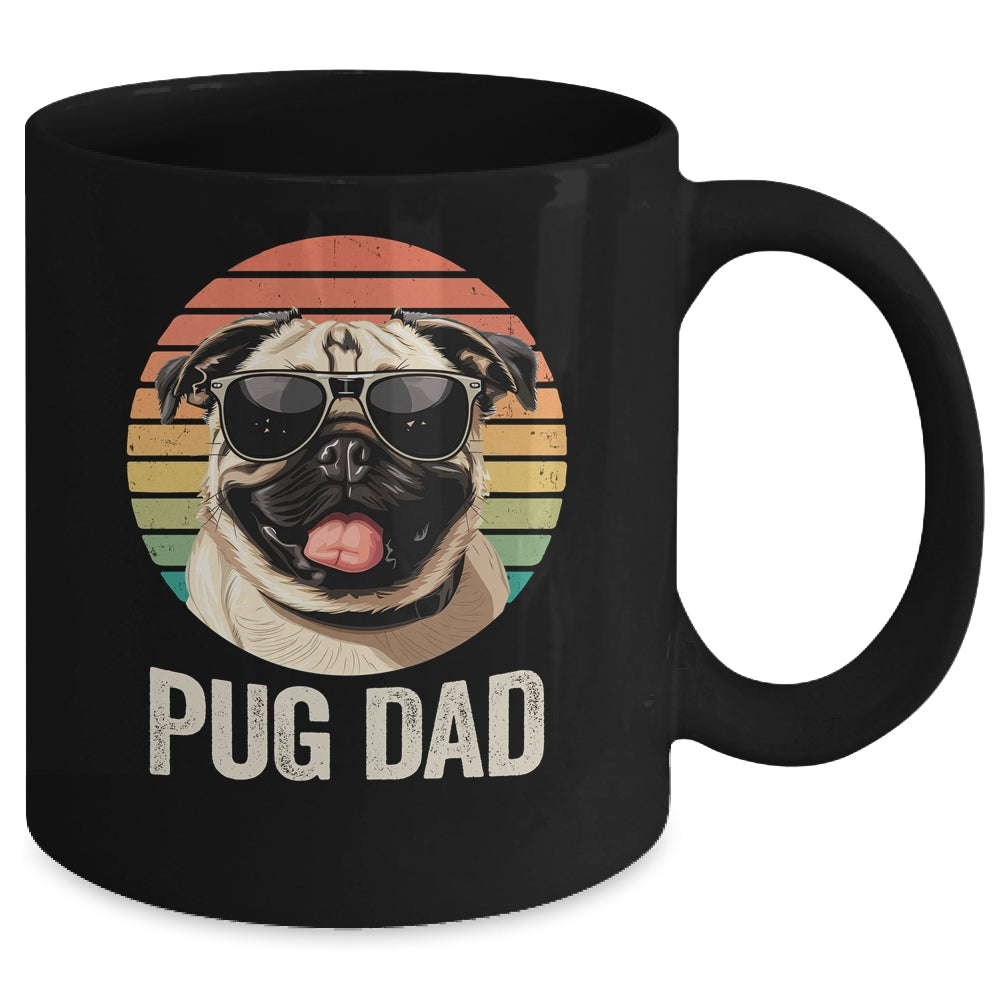 Vintage Pug Dad For Fathers Day Dog Lover Funny Mug | siriusteestore