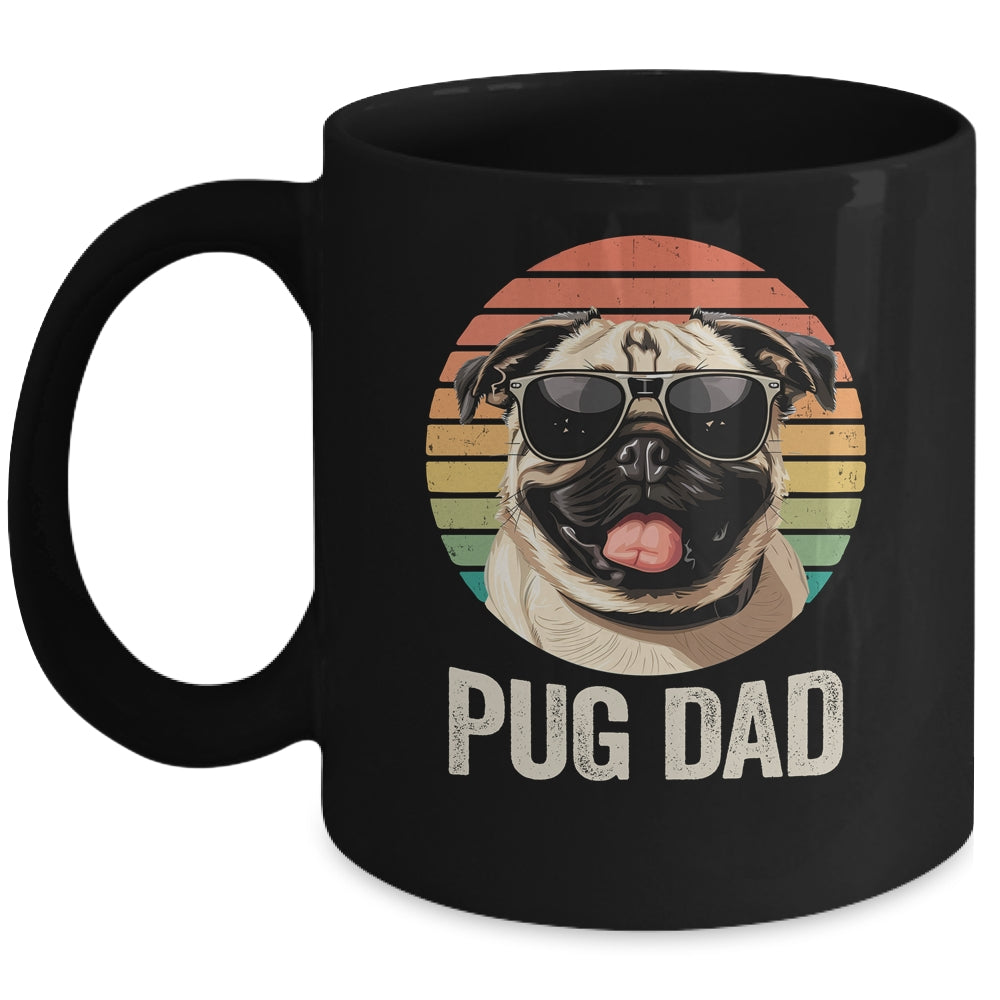 Vintage Pug Dad For Fathers Day Dog Lover Funny Mug | siriusteestore