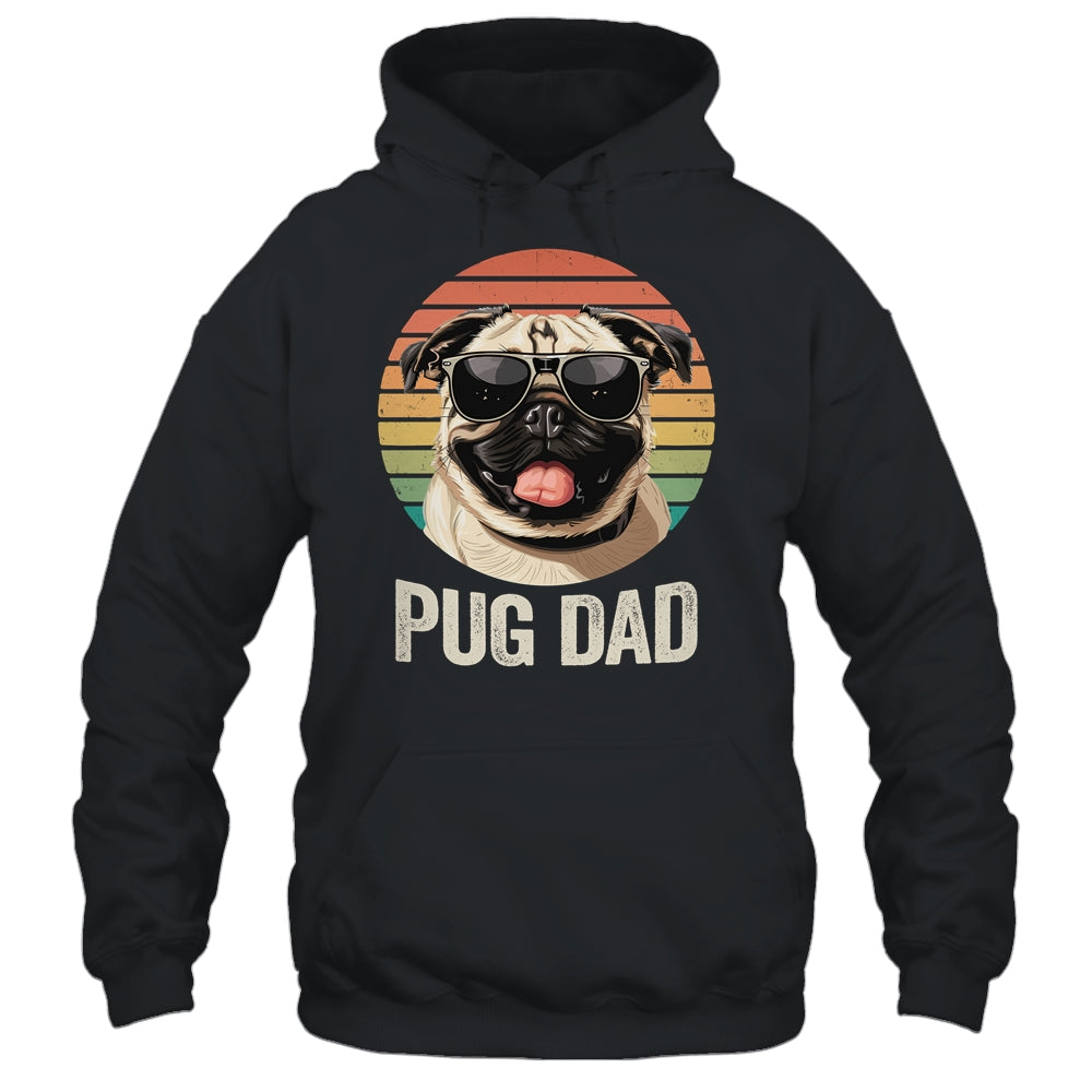 Vintage Pug Dad For Fathers Day Dog Lover Funny Shirt & Hoodie | siriusteestore
