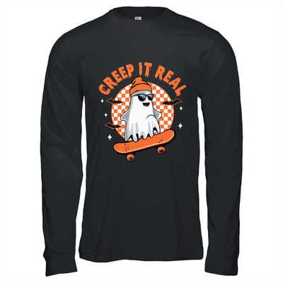 Vintage Retro Halloween Creep It Real Ghost Boy Skateboard Shirt & Hoodie | siriusteestore