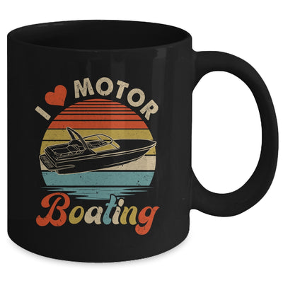 Vintage Retro I Love Motor Boating Funny Boater Mug | siriusteestore