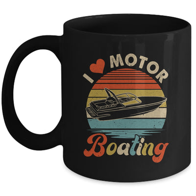 Vintage Retro I Love Motor Boating Funny Boater Mug | siriusteestore