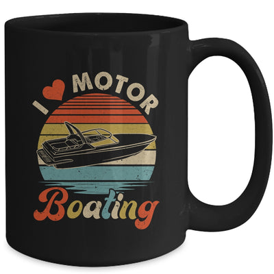 Vintage Retro I Love Motor Boating Funny Boater Mug | siriusteestore