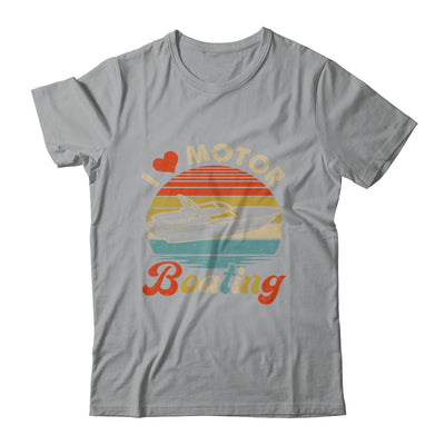 Vintage Retro I Love Motor Boating Funny Boater Shirt & Tank Top | siriusteestore