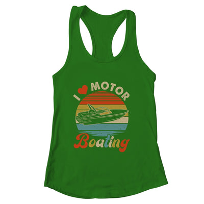 Vintage Retro I Love Motor Boating Funny Boater Shirt & Tank Top | siriusteestore